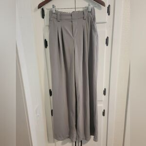 Halara High Waisted Side Pocket Wide Leg Waffle Work Panta Mink Ash Xsmall